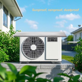 Mini Split Cover for Outside Unit, Heat Pump Outdoor Covers, Stainless Steel Minisplit Compressor Shield Ac Units Condenser Air Conditioner Cover for Rain Ice Snow UV Weather Protection ( 39×16IN)