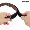 Loopbelt Brown No-Scratch Web Belt with Rubber Coated Tips and