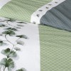 Janine Bed Linen Mako Soft Seersucker Green/Grey Size 155 x