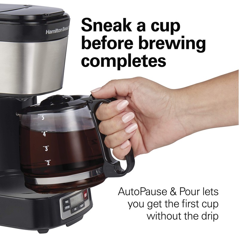 Hamilton Beach 5 Cup Drip Coffee Maker with Easy FrontFill