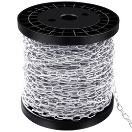 100 ft 1/12" Stainless Steel Hanging Chain Metal Chain Link Light Duty Chain Utility Chain Jack Chain for Home Outdoor Camping Hanging (2mm*30m)
