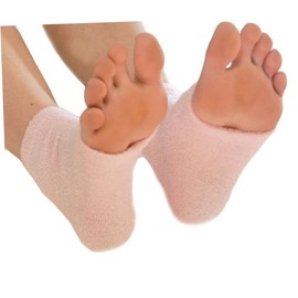 FRCOLOR 2pcs Moisturizing Heel Socks Gel Pad Vented Toe Socks for Dry Cracked Skin ()