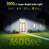 LUMLLSAJI Solar Flood Lights Outdoor 3000Lumen, 4 Heads 6500K Motion