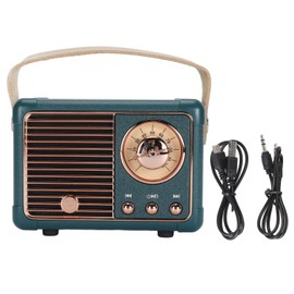 Retro Bluetooth Speaker Vintage Decor Small Wireless Bluetooth Speaker Cute Old Fashion Style for Desk Bedroom Office Party Outdoor Green