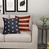 aportt 4th of July Pillow Covers 16x16 Inch Red Stripes
