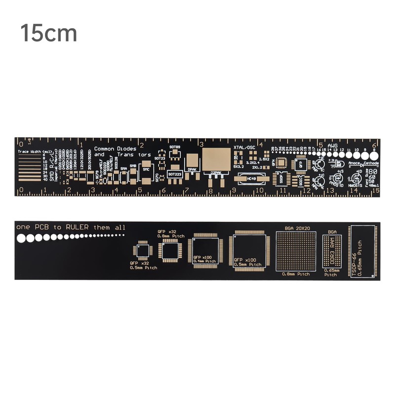 15cm 20cm 25cm 30cm Multifunctional PCB Ruler Measuring Tool Resistor