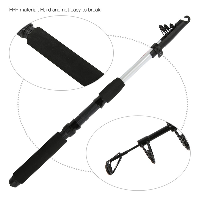Telescopic Fishing Rod Glass Fiber Portable Sea Casting Spining Pole