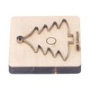 Leather Cutting Die Christmas Tree Alloy Steel and Birch Wood