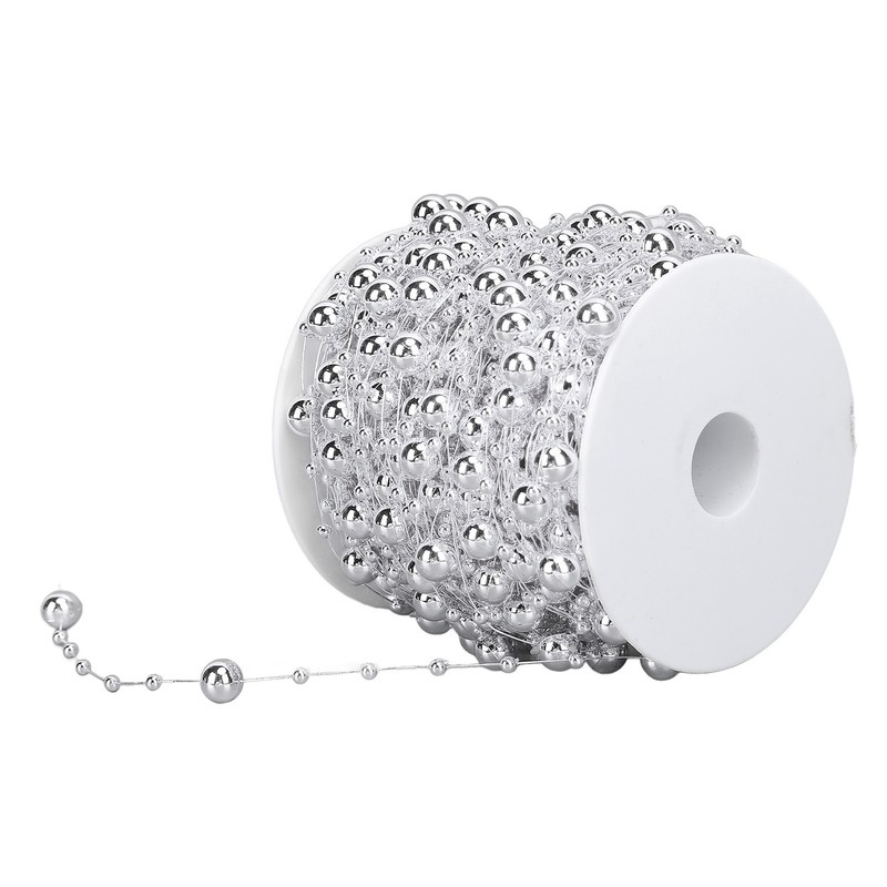 1 Roll Pearl Beads Chain Artificial Pearl Strand Trim String