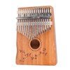 17 Keys Thumb Piano Mahogany Wood Finger Harp Mini Thumb
