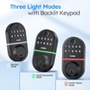 Yamiry Electronic Keypad Deadbolt, Fingerprint Door Lock,Keyless Entry Digital Lock