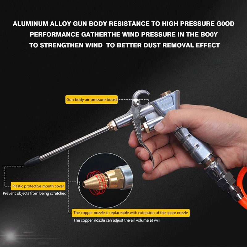 Nutmanel Air Blow Gun Air Compressor Accessories with 1/4" NPT