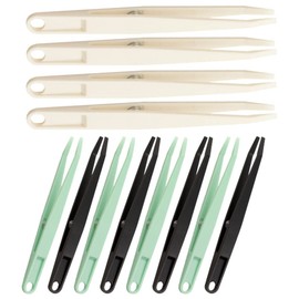 Operitacx Augenbrauen Pinzette 12 Stücke Pinzette Präzisionspinzette Set Handwerk Pinzette Wimpern Pinzette Schmuck Pinzette Löten Multifunktionale Pinzette Nasenhaarschneider