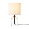 Globe Electric 15" Table Lamp, Glass Base, Matte Black Finish,