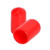 Ohamtes 50PCS ID9.5mm Red PVC Rubber End Caps, Vinyl Flexible