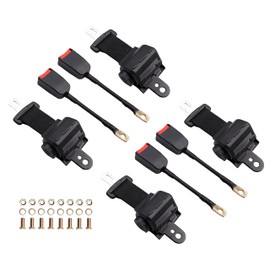 Bravokit Universal Golf Cart Seat Belts Kit Retractable for Golf Cart Club Car EZGO Yamaha Go Kart ATV UTV Bus (Set of 4)