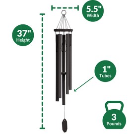 37" Zephyr Valley Wind Chime - Amish Handcrafted