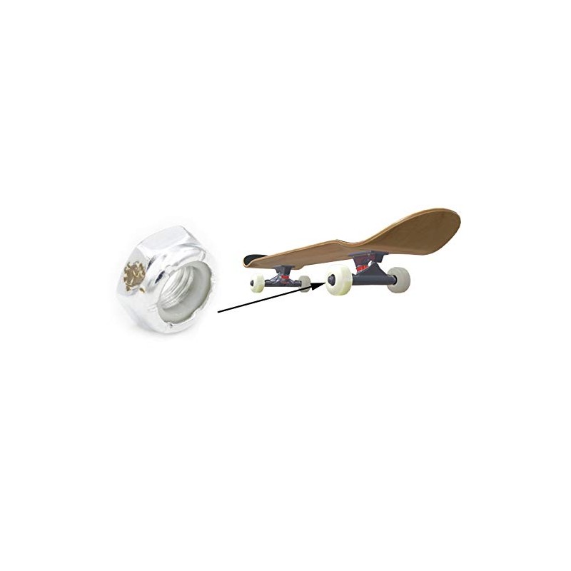 Axle Nut Set for Skateboard & Longboard Trucks Hardware Self-Locking