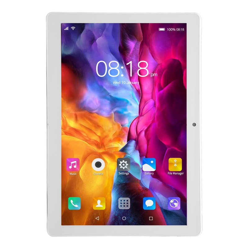 10.1in Tablet Silver 5G WiFi Calling for Android 12 6GB