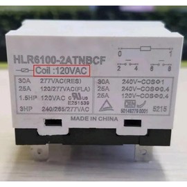 1pc HLR6100-2ATNBCF 120VAC Compressor Relay 6 Pins 30A 277VAC