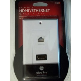 GE 87722 HDMI and Ethernet RJ45 Wall Plate, Smart HDTV