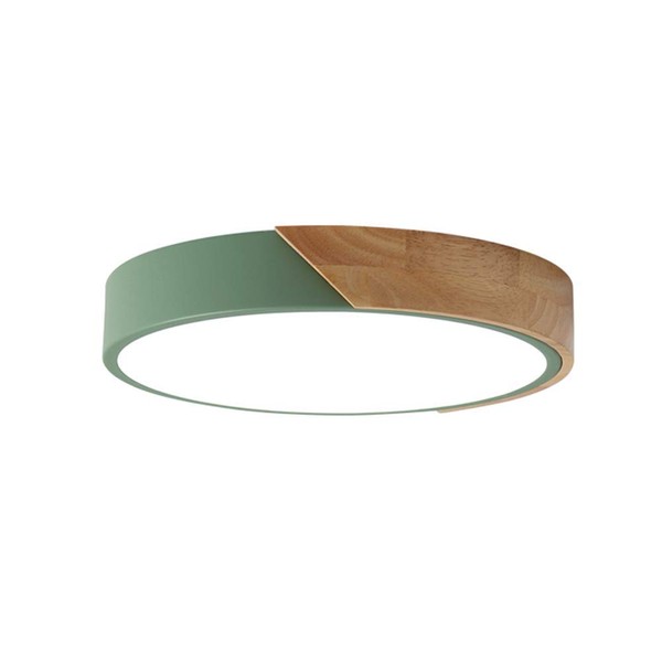 minifair minifair Round Trichromatic Dimming LED Ceiling Light Flush Mount,Green,12inch/30cm