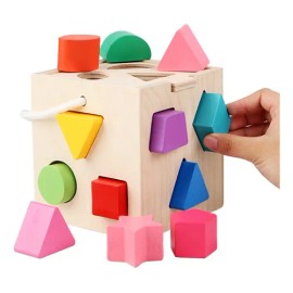 Juego Didáctico Bebé Montessori Cubo De Madera Educativo