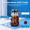 BrewMOO Cold Brew Coffee Pitcher (1.0L/34oz) - Elegant Sleek Wave
