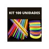 Pulsera Neón Kit 100 Folk Fluorescente Fiesta Led Kytuk
