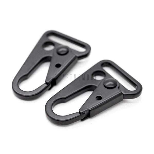 CRAFTMEMORE 2pcs Metal Snap Hook Sling Clip Spring Gate Quick