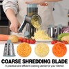 Cheese Grater Cheese Shredder with 3 Interchangeable Blades, Rotary Cheese