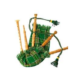Kids Bagpipe Playable Bagpipe with Reed in Irish Heritage Tartan