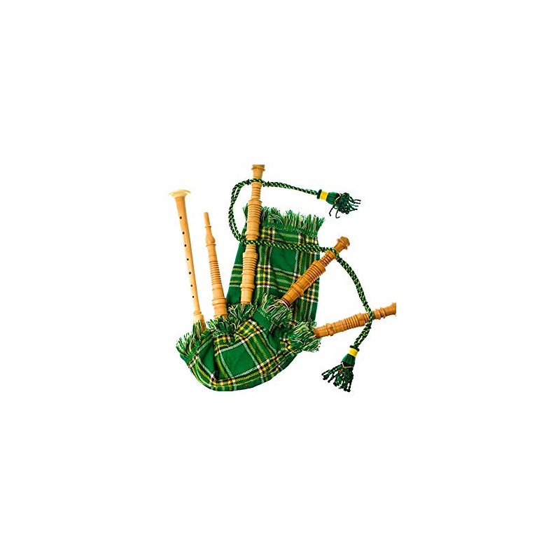 Kids Bagpipe Playable Bagpipe with Reed in Irish Heritage Tartan