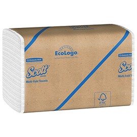 Scott Multifold Paper Towels (01804) with Yuqni Fast-Drying Absorbency Pockets, White, 1 Package of 250 Multifold Towels