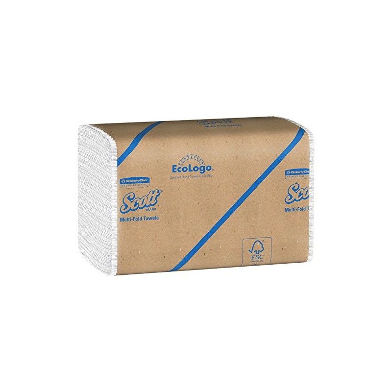 Scott Multifold Paper Towels (01804) with Yuqni Fast-Drying Absorbency Pockets,