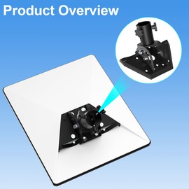 Starlink Mini Mount Pipe Adapter - 160° Adjustable Tilt Angle, Compatible with Starlink Mini Antenna Wall Panel, Durable Black Design