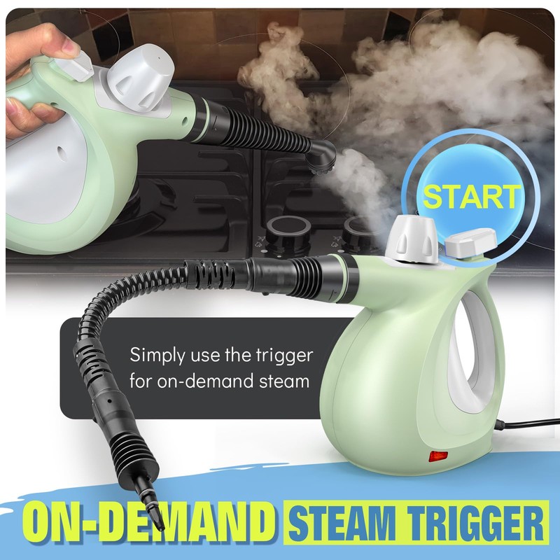 Steam Cleaner, Powerful Pressurized Handheld Steam Cleaner for Home with