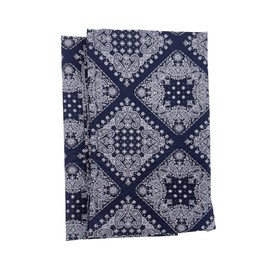 Bandana Pattern Furoshiki 39.4 inches (100 cm) Paisley 3 Width Furoshiki Cotton 100% Cotton 100cm 100c Furoshiki Large Made in Japan Large Western Pattern Bandana (White)