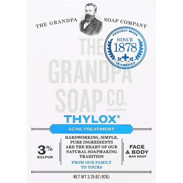 Grandpa's, Thylox, Acne Treatment Soap with Sulfur, 3.25 oz (92 g)(Pack of 2)
