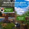 QXMH Solar Outdoor Motion Sensor Alarm: Dog Barking&Gunshot Sound, 129db