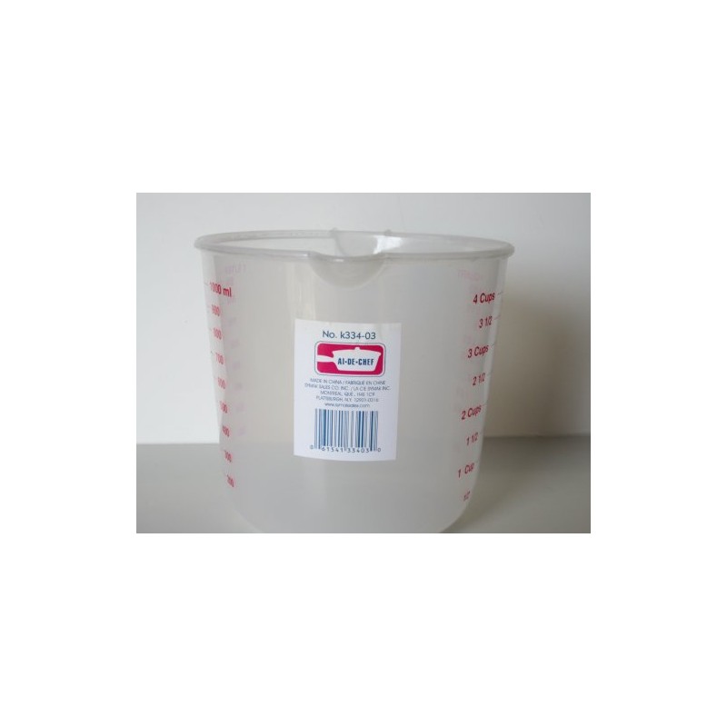 1 Liter / 4 Cup Measuring Cup Plastic