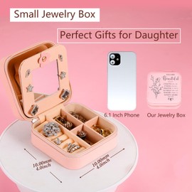 Graduation Gifts for Her Women Religious Christian Gift for Daughter Teens Girls Travel Jewelry Case Box Gifts College High Middle School Graduate Sweet 16 Birthday Christmas Stocking Stuffers Gifts