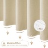 Seenus Linen Look Beige Fabric Shower Curtain Extra Long 72
