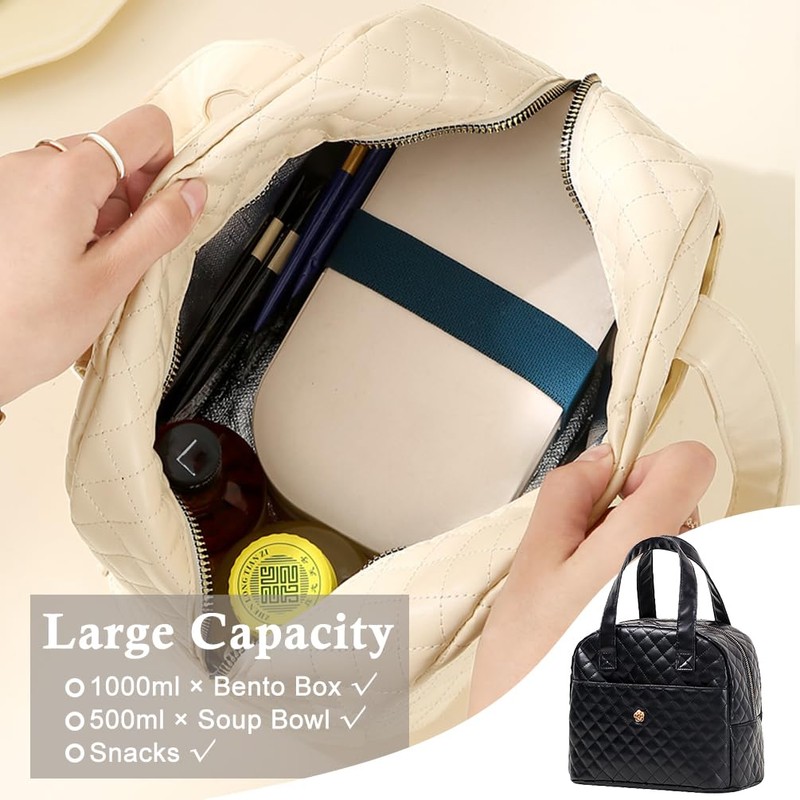 kamumanni Lunch Bag, Insulated Lunch Bag for Women Men, Solid
