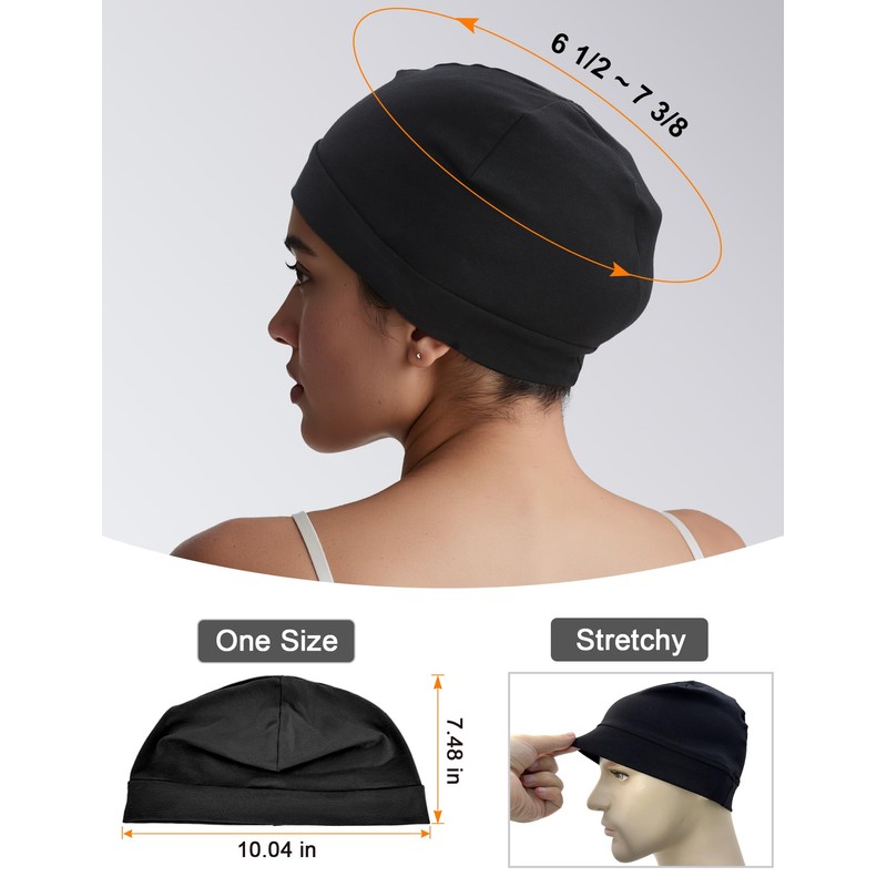 ROYBENS 97% Cotton Skull Caps Beanies for Men Women, Breathable