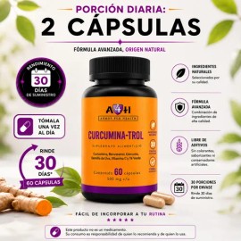 Suplemento A4h Resveratrol Curcumina Antioxidante Caps