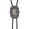 Btilasif Bolo Tie for Men, Initial Letter A-Z Western Cowboy