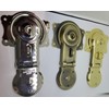 Polished Nickel Chrome Trunk Lock with Keys - chest steamer