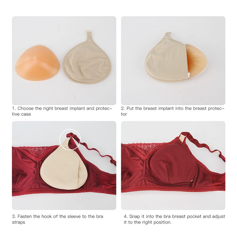 Breasts Protective Pocket Prosthetic Breasts Protector Soft Breathable Portable Bra
