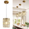KJLARS Modern Crystal Pendant Light for Kitchen Island Height Adjustable